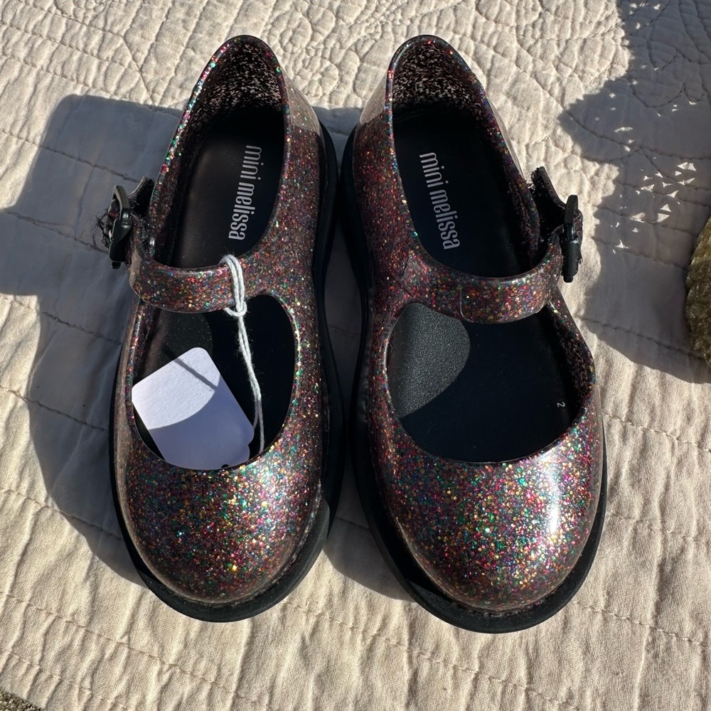 Mini Melissa Kids Multicolor Glitter Dress Shoes